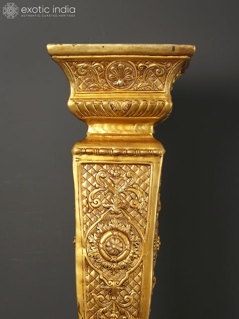 34" Decorative Brass Column (Pedestal)