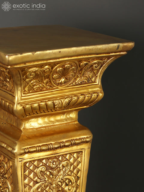 34" Decorative Brass Column (Pedestal)