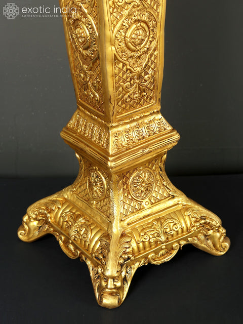 34" Decorative Brass Column (Pedestal)