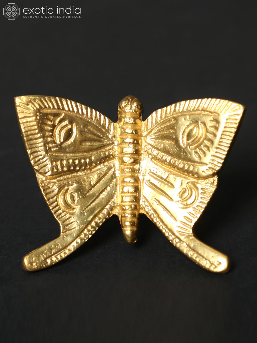 3" Small Brass Butterfly Wall Hanging Decor