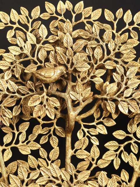 58" Super Large Brass Tree of Life with Marble Base