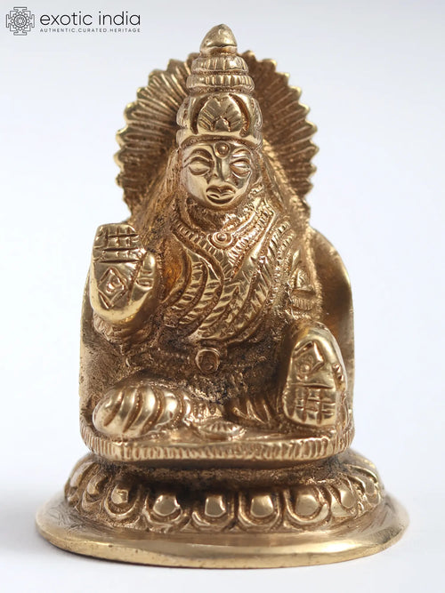 2" Small Brass Goddess Lakshmi Idol for Pooja