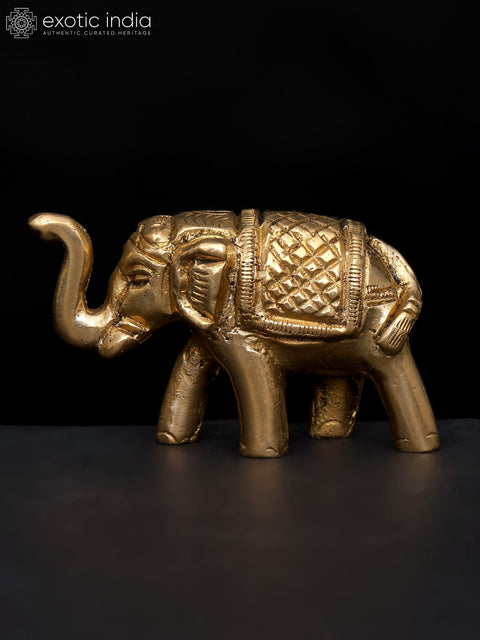 2" Small Decorative Elephant Brass Statue