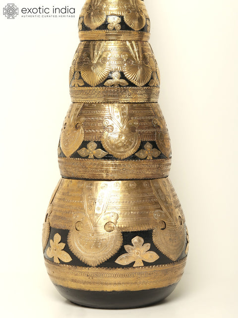 33" Sherpai Suri Bowls (Set of Nine Bowls) | Wood and Brass