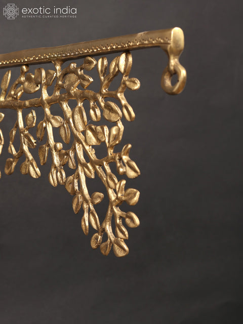 13" Tree Design Wall Hanging Bracket in Brass