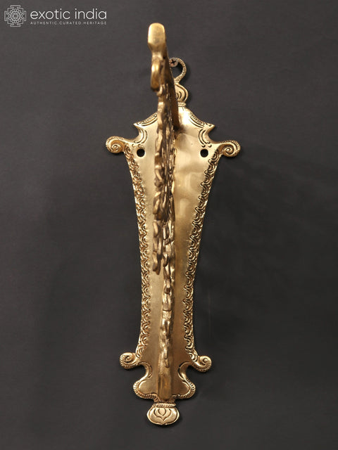 13" Tree Design Wall Hanging Bracket in Brass