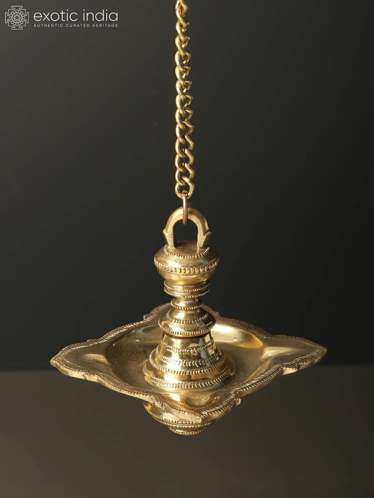 6" Brass Four Wicks Wall Hanging Lamp