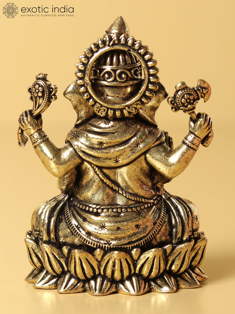 2" Small Brass Lord Ganesha Idol