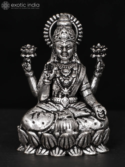 Small Brass Handmade Goddess Lakshmi Statue