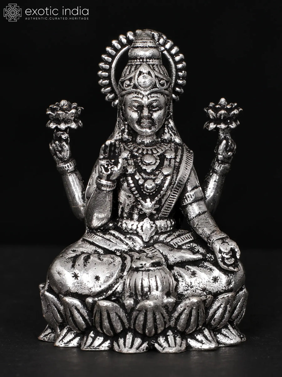 Small Brass Handmade Goddess Lakshmi Statue