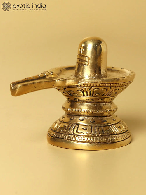 2" Small Shivalinga Brass Statue for Pooja