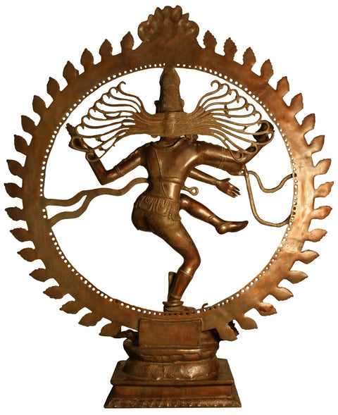 72" Large Black and Golden Nataraja (Dancing Lord Shiva) | Brass Statue