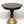 22" Designer Round Table in Wood with Brass Base