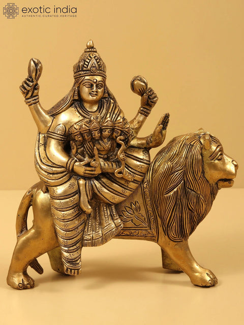9" Set of Navadurga Statues in Brass