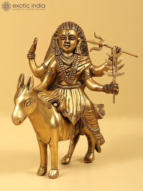 9" Set of Navadurga Statues in Brass