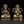 5" Small Superfine Pair of Ganesha Lakshmi Seated on Lotus | Brass Statues