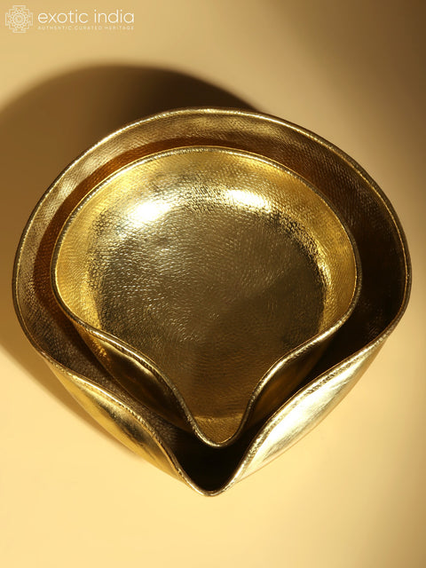 Brass Designer Urli (Set of 2)