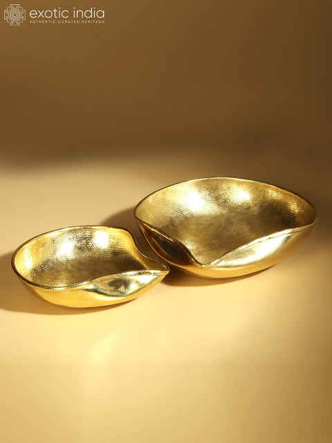 Brass Designer Urli (Set of 2)