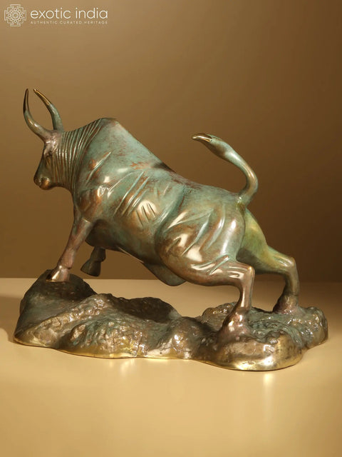 13" Superfine Decorative Bull | Brass Statue