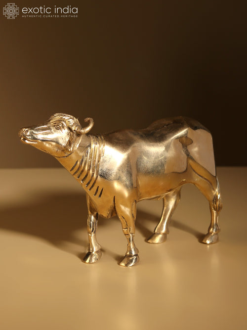 7" Buffalo Figurine Handmade Brass Statue