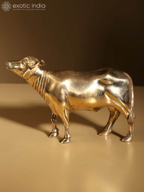 7" Buffalo Figurine Brass Statue | Home Decor
