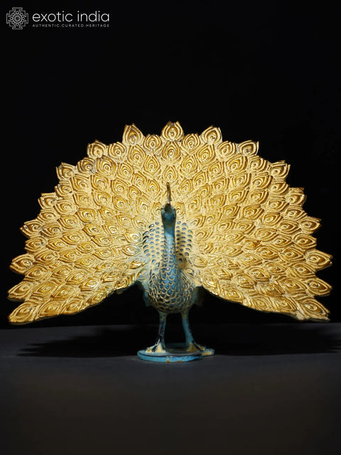 Dancing Peacock with Outspread Feathers | Home Decor
