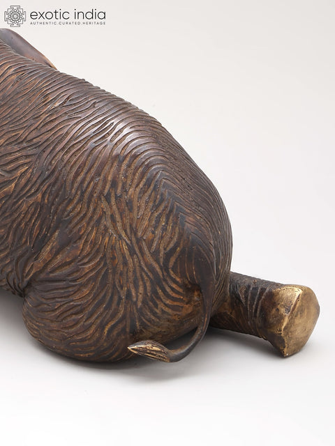10" Decorative Seated Elephant Statue | Table Decor