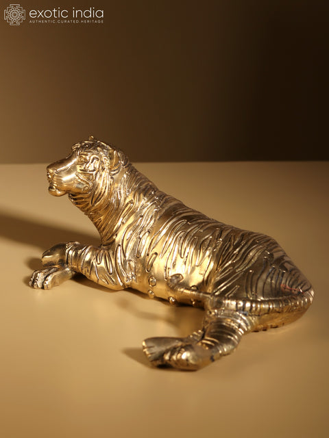 9" A Relaxing Tiger | Home Decor