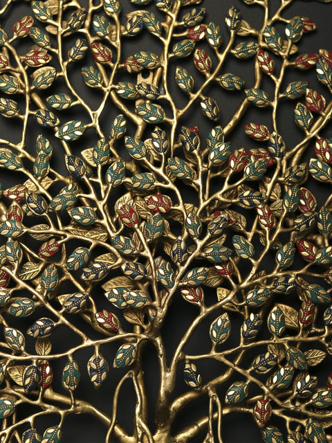 29" Brass Tree of Life with Perched Birds | Wall Mounted