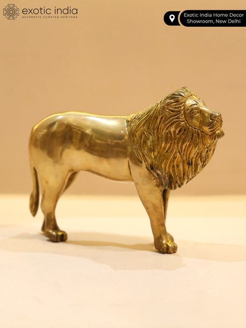 5" Brass Lion - The Forest King | Home Decor