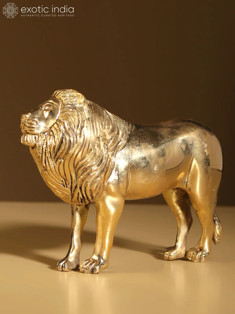 5" Brass Lion - The Forest King | Home Decor