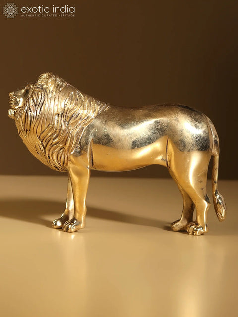 5" Brass Lion - The Forest King | Home Decor
