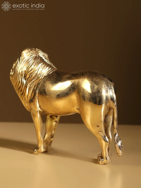 5" Brass Lion - The Forest King | Home Decor