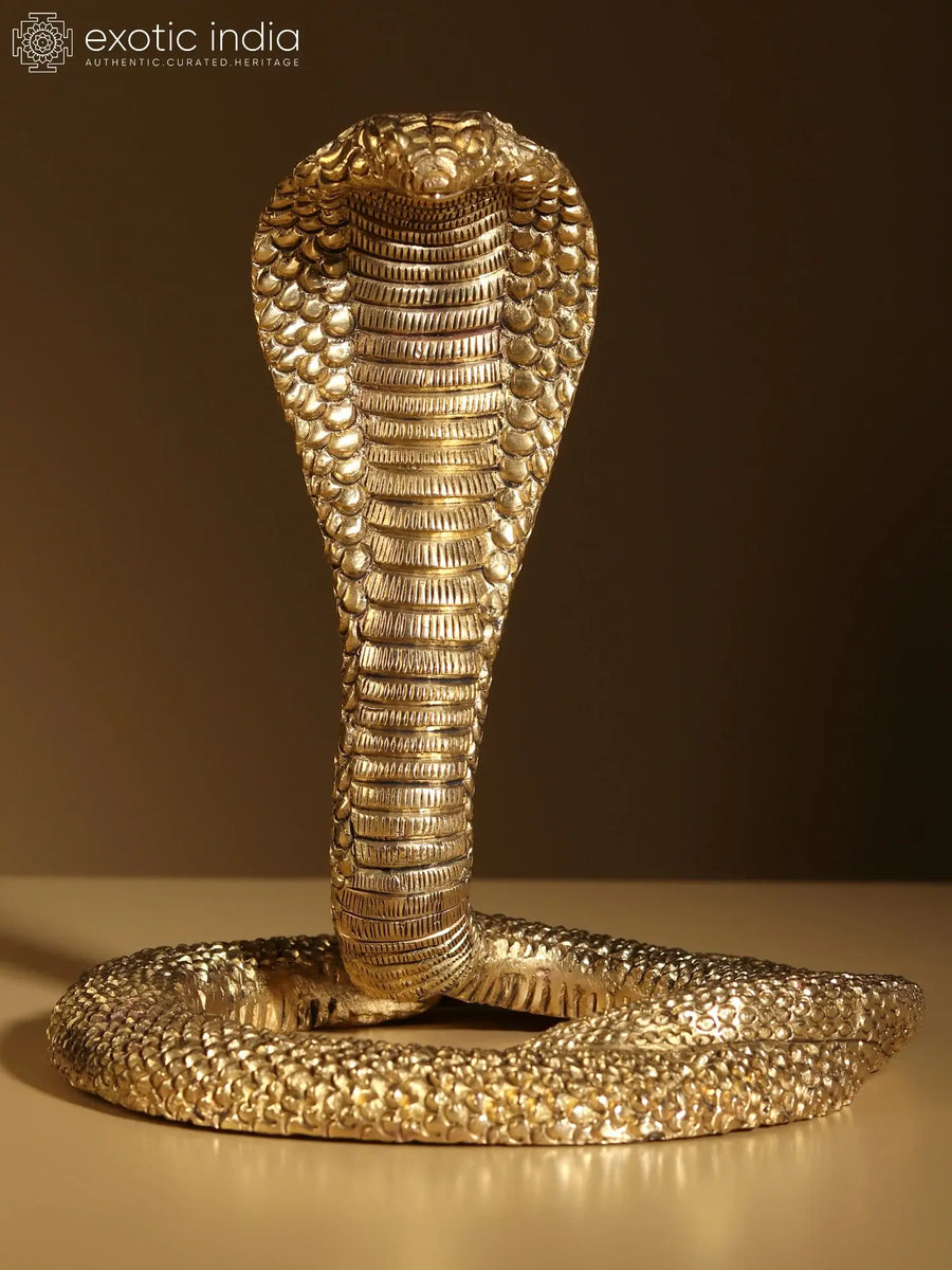 7" Brass Serpent Statue Handmade