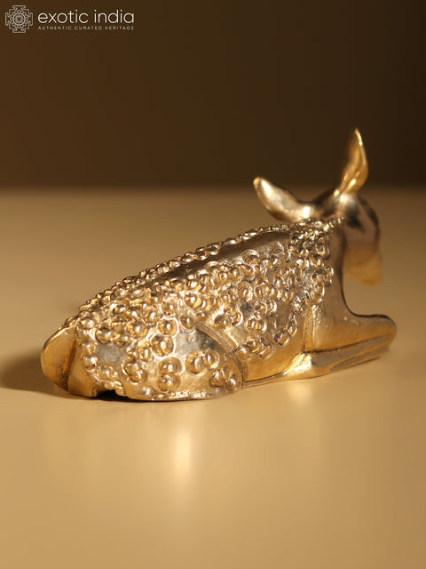 4" Brass Fawn (Baby Deer) Figurine | Home Decor