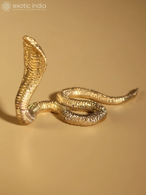 3" Small Brass Serpent Statue for Home Decor