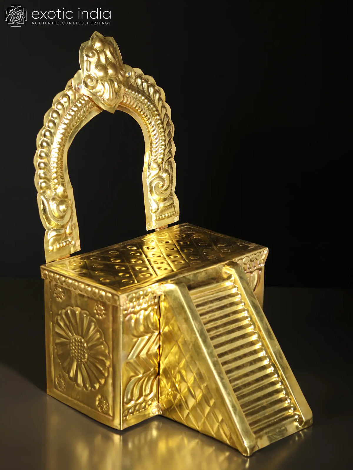 15" Brass Ayyappan Throne with Stairs