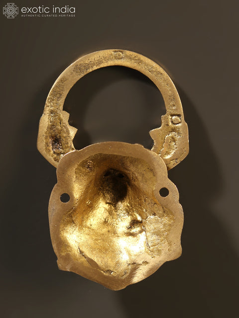 3" Small Brass Lion Face Door Knocker