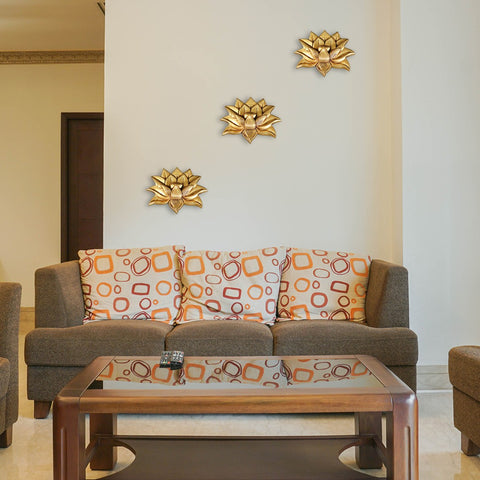 6" Brass Lotus Wall Hanging | Home Decor