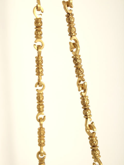 55" Beautiful Wood Swing With Brass Chains