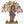 16" Krishna Playing Flute with Tree | Brass with Inlay Work