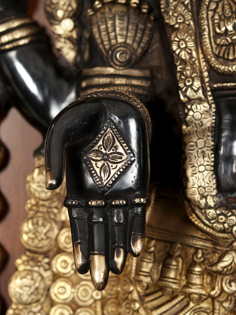 59" Large Tirupati Balaji (Venkateshvara) with Vaishnava Symbol Lamp | Wall Hanging