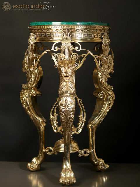 Designer Table with Malachite Top