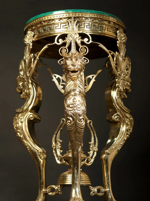 Designer Table with Malachite Top