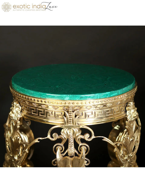 Designer Table with Malachite Top