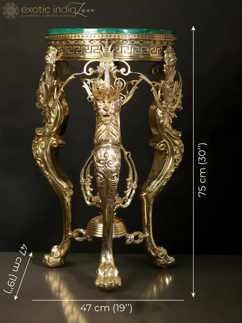 Designer Table with Malachite Top