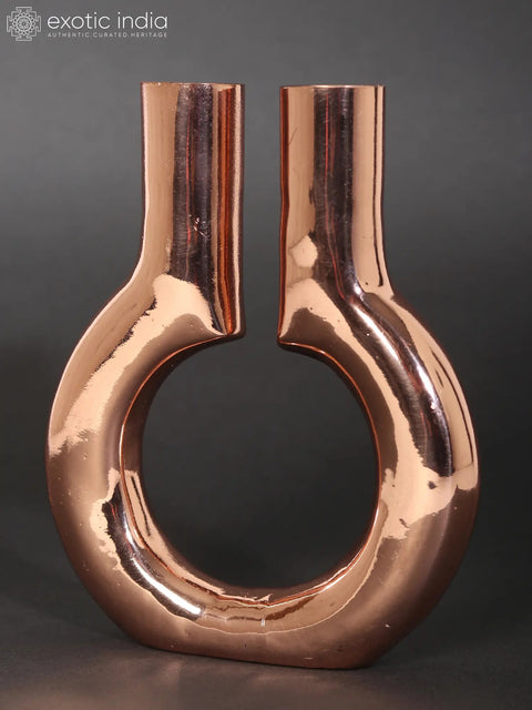 6" Rose Gold Plated Designer Candle Holder