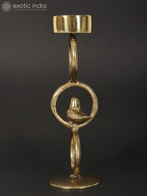 8" Brass Designer Candle Holder | Home Decor