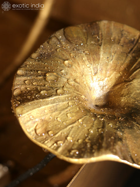 29" Brass Flowers and Buds Fountain | Home Decor