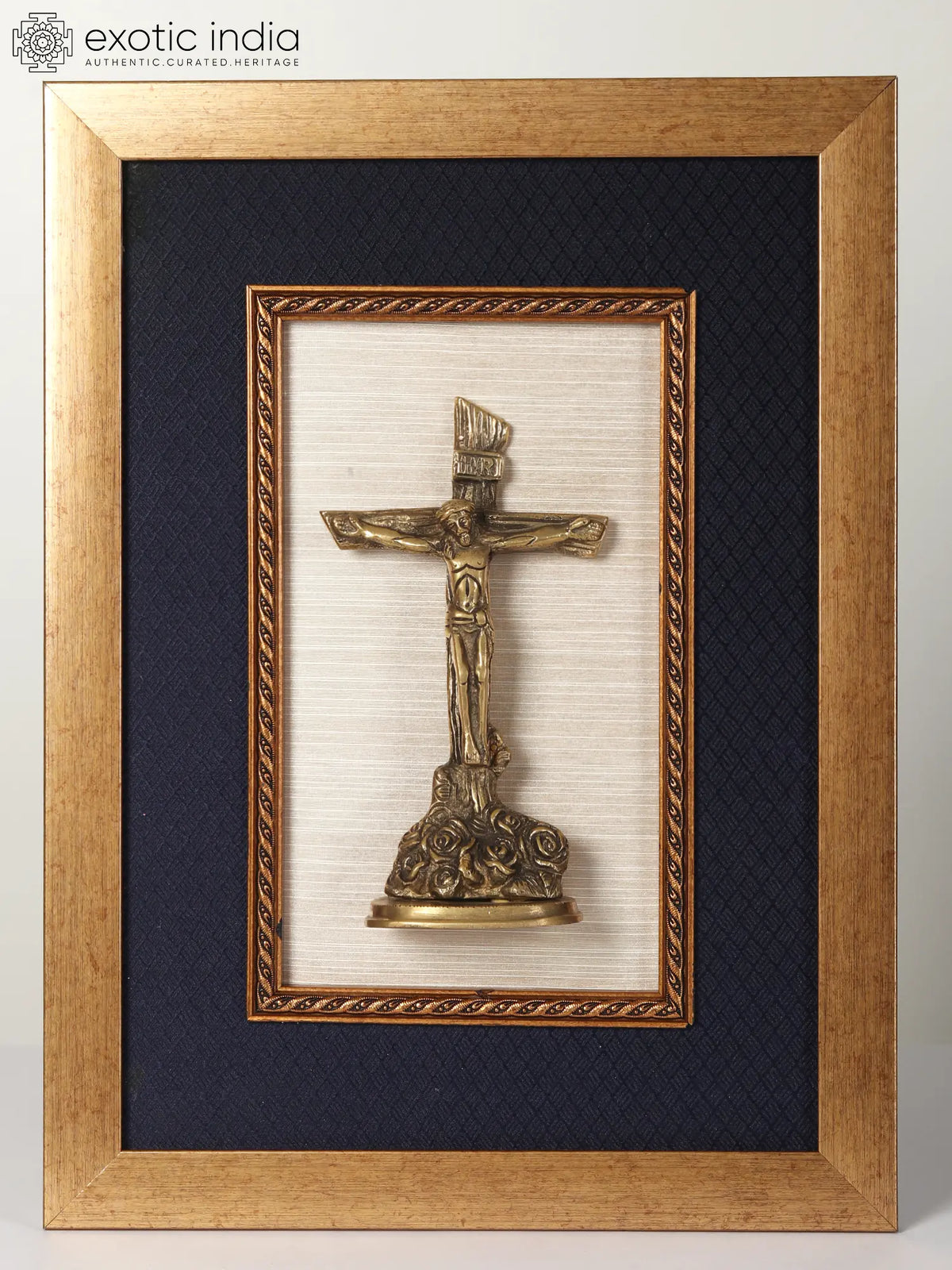 17" Wood Framed Crucifix | Wall Hanging